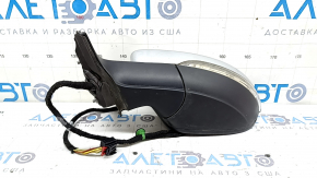 Left side mirror assembly for VW Passat B8 16-19 USA, 10+2 pins, turn signal, BSM, silver