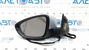 Left side mirror assembly for VW Passat B8 16-19 USA, 10+2 pins, turn signal, BSM, silver