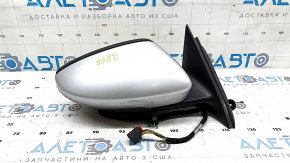 Right side mirror assembly for VW Passat B8 16-19 USA, 10+2 pins, turn signal, BSM, silver
