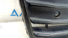 Complete radiator grille for Audi A6 C7 16-18, matte finish + gloss black, with "quattro" emblem, for parking sensors, non-factory holes, sand