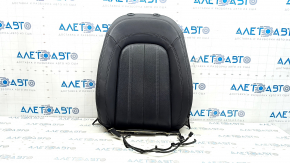 Driver's seat back upholstery for Audi A6 C7 12-18, black leather, heated, ventilated