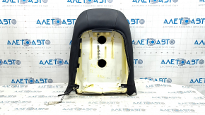 Driver's seat back upholstery for Audi A6 C7 12-18, black leather, heated, ventilated