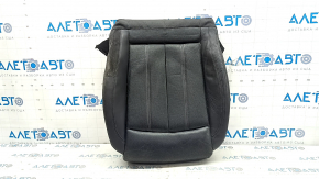 Driver's seat cushion upholstery for Audi A6 C7 12-18, black leather, heated, ventilated, dented, cracked, worn, needs cleaning