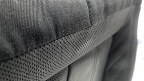 Driver's seat cushion upholstery for Audi A6 C7 12-18, black leather, heated, ventilated, dented, cracked, worn, needs cleaning
