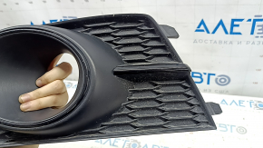 Left front bumper grille for Audi A6 C7 16-18, rest, radar-compatible, mesh, gloss black, type 1, S-line, sand