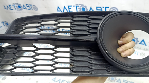 Left front bumper grille for Audi A6 C7 16-18, rest, radar-compatible, mesh, gloss black, type 1, S-line, sand