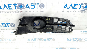 Left front bumper grille for Audi A6 C7 16-18, rest, radar-compatible, mesh, gloss black, type 1, S-line, sand