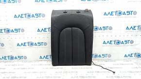 Left rear seat backrest for Audi A6 C7 12-18, black leather with perforation, heated, dented, needs cleaning