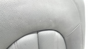 Left rear seat backrest for Audi A6 C7 12-18, black leather with perforation, heated, dented, needs cleaning