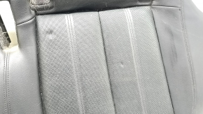 Rear seat cushion for Audi A6 C7 12-18, black leather with perforation, heated, dents, cracked, needs cleaning