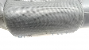 Rear seat cushion for Audi A6 C7 12-18, black leather with perforation, heated, dents, cracked, needs cleaning