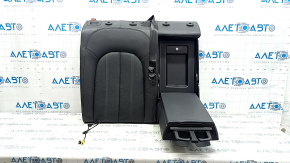 Right rear seat backrest for Audi A6 C7 12-18, black leather with perforation, with seat belt, with hatch, scratches