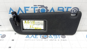 Left visor for Audi A6 C7 17-18, black, without hook, dented, needs cleaning
