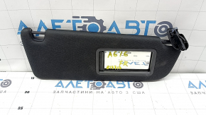 Right visor for Audi A6 C7 17-18, black, without hook, dented, needs cleaning