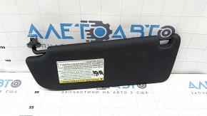 Right visor for Audi A6 C7 17-18, black, without hook, dented, needs cleaning