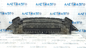 Front bumper guard for Audi A6 C7 16-18 restyling, with lip, scuffed, torn mount