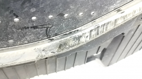 Front bumper guard for Audi A6 C7 16-18 restyling, with lip, scuffed, torn mount