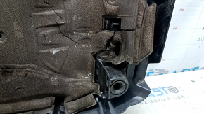Audi A6 C7 16-18 3.0T engine cover with torn sound insulation and scratches