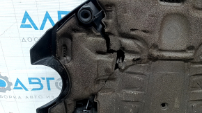 Audi A6 C7 16-18 3.0T engine cover with torn sound insulation and scratches