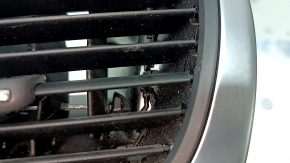 Audi A6 C7 16-18 black passenger air duct front panel deflector with chrome trim, broken flap mount