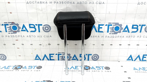 Rear center headrest, 2nd row, Ford Ecosport 18-19, black leather with orange stitching