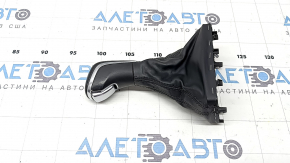 Audi A6 C7 16-18 Restored Black Leather Gear Knob, Scratches, Worn