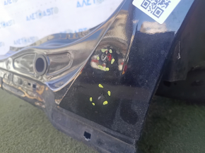 Left rear fender dent on an Audi A3 8V 15-20 4D, black, dents, and bumps