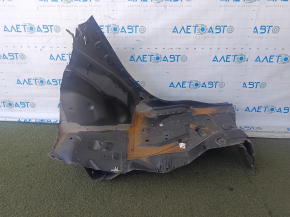 Left rear fender dent on an Audi A3 8V 15-20 4D, black, dents, and bumps