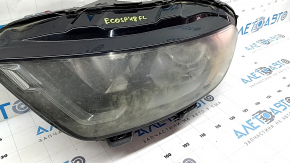 Left front headlight assembly for Ford Ecosport 18-22 halogen, dark, LED DRL, polishable