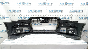 Bare front bumper for Audi A6 C7 16-18, S-line restyling, with parking sensors, no cap, graphite, scratches, pressed, broken mount