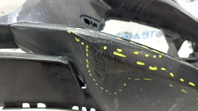 Bare front bumper for Audi A6 C7 16-18, S-line restyling, with parking sensors, no cap, graphite, scratches, pressed, broken mount