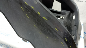 Bare front bumper for Audi A6 C7 16-18, S-line restyling, with parking sensors, no cap, graphite, scratches, pressed, broken mount