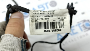 The front bumper wiring harness for the Audi A6 C7 16-18 is broken, and the connector mount is broken.