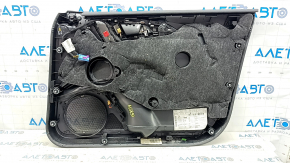 Front left door panel for Audi A6 C7 12-18, black leather, insert and armrest, black leather, with handle, BOSE, with backlight, scratches, dents, needs cleaning