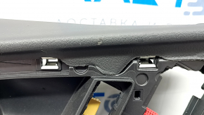 Front left door panel for Audi A6 C7 12-18, black leather, insert and armrest, black leather, with handle, BOSE, with backlight, scratches, dents, needs cleaning
