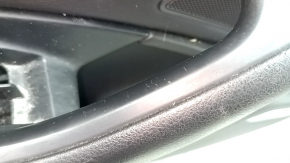 Front left door panel for Audi A6 C7 12-18, black leather, insert and armrest, black leather, with handle, BOSE, with backlight, scratches, dents, needs cleaning
