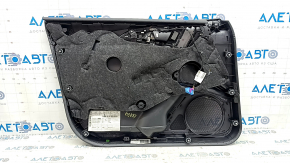 Front right door panel for Audi A6 C7 12-18, black leather, insert and armrest, black leather, with handle, BOSE, with backlight, scratches, dent, broken, needs cleaning