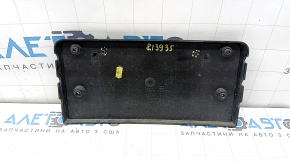 Audi A6 C7 16-18 front bumper license plate holder, black, S-line pack, non-factory holes