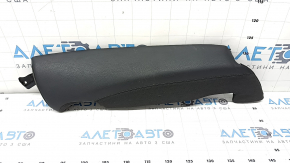 Right side panel of the 2nd row of seats for an Audi A6 C7 16-18, black leather, dented, scratches, needs cleaning