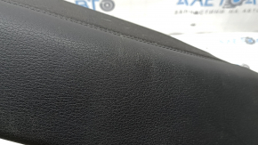 Right side panel of the 2nd row of seats for an Audi A6 C7 16-18, black leather, dented, scratches, needs cleaning