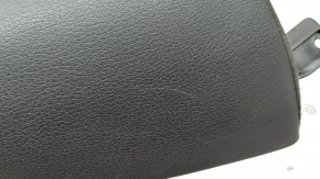 Right side panel of the 2nd row of seats for an Audi A6 C7 16-18, black leather, dented, scratches, needs cleaning