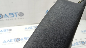 Right side panel of the 2nd row of seats for an Audi A6 C7 16-18, black leather, dented, scratches, needs cleaning