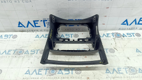 Rear center console trim for Audi A6 C7 12-18, black, broken