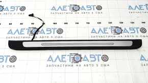 Audi A6 C7 12-18 black, chrome, illuminated, front right outer door sill plate, scratches, dents
