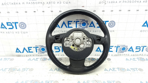 Audi A6 C7 12-18 black leather steering wheel, heated, with paddle shifters, no buttons or paddles, worn, scratches