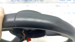 Audi A6 C7 12-18 black leather steering wheel, heated, with paddle shifters, no buttons or paddles, worn, scratches