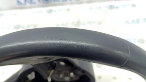 Audi A6 C7 12-18 black leather steering wheel, heated, with paddle shifters, no buttons or paddles, worn, scratches