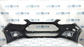 Front bumper, bare, Ford C-max MK2 2013-2018, white, for 6 parking sensors, scratches, cracks in the mounts