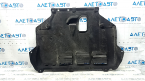 Ford C-max MK2 13-18 engine guard is torn, oiled, dented, and worn.
