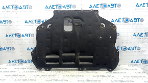 Ford C-max MK2 13-18 engine guard is torn, oiled, dented, and worn.